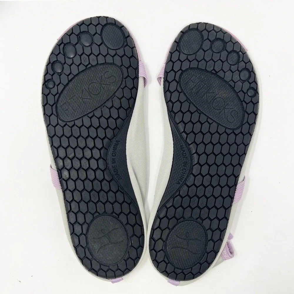 FitKicks Live Well Women‎ XL Foldable Barefoot Yoga Comfort Shoe Slip On Purple